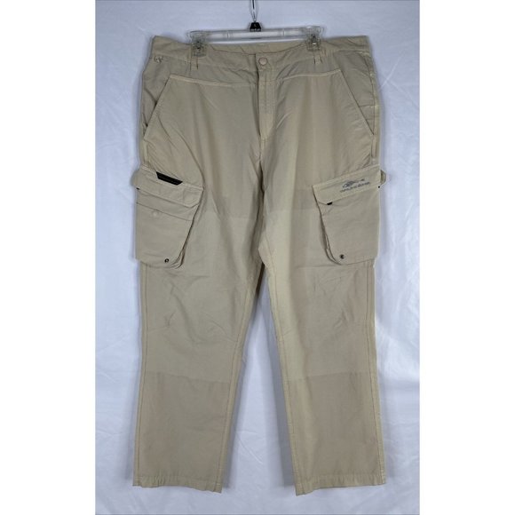 grundens Other - Grundens Breakwater Cargo Fishing Pants Mens Size 40/30 Beige Stretch Nylon